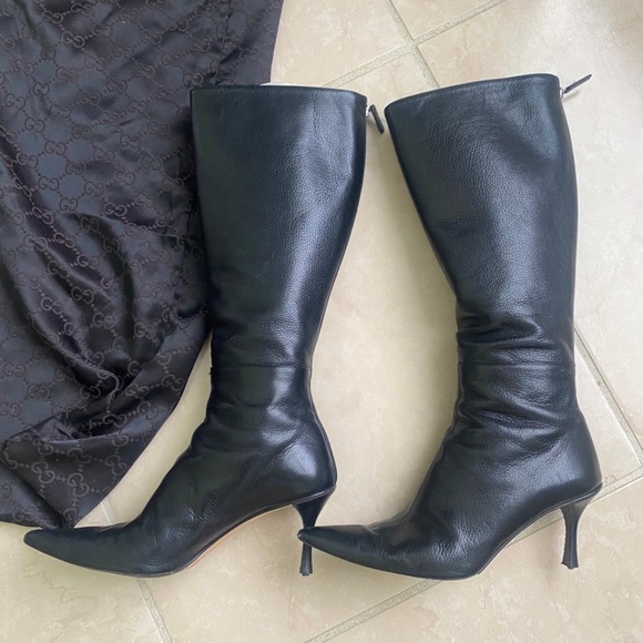 Black Knee High Gucci Boots Authentic - Picture 2 of 9